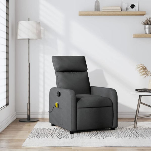 Massage Recliner Chair Dark Grey Fabric Txblnla Carousel 1