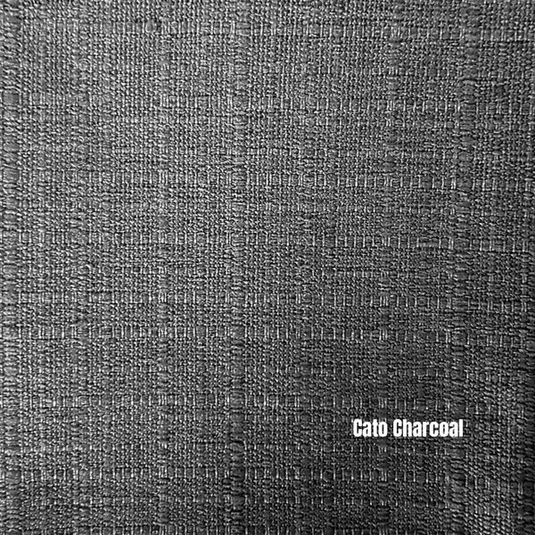 CATO 210X220CM DROP PAIR PENCIL ready made curtain CHARCOAL Carousel 2
