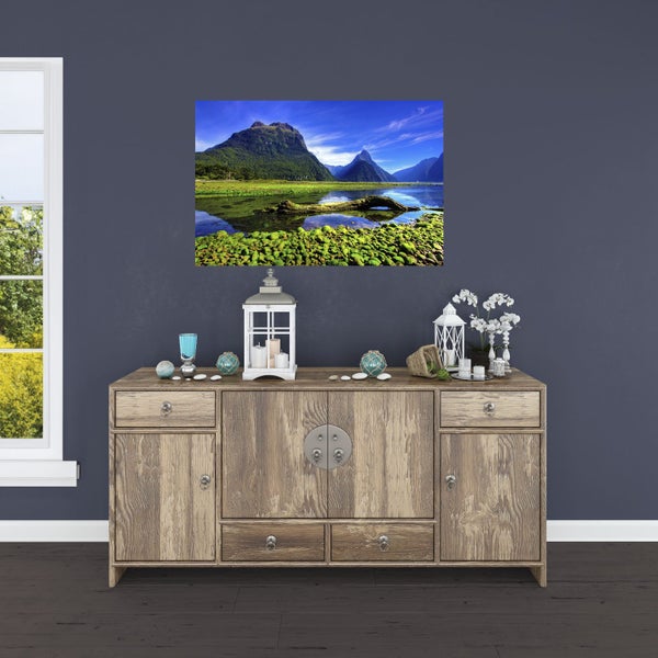 Rokit Wall Art. Mirror Lake on Milford Road A2 Canvas Print Carousel 1