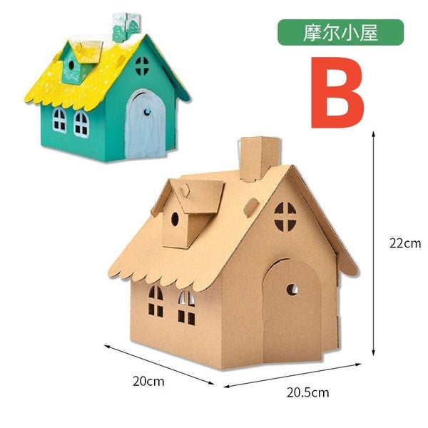 NEW Handmade Gingerbread House Craft Kit Cardboard 3D Model Carousel 1