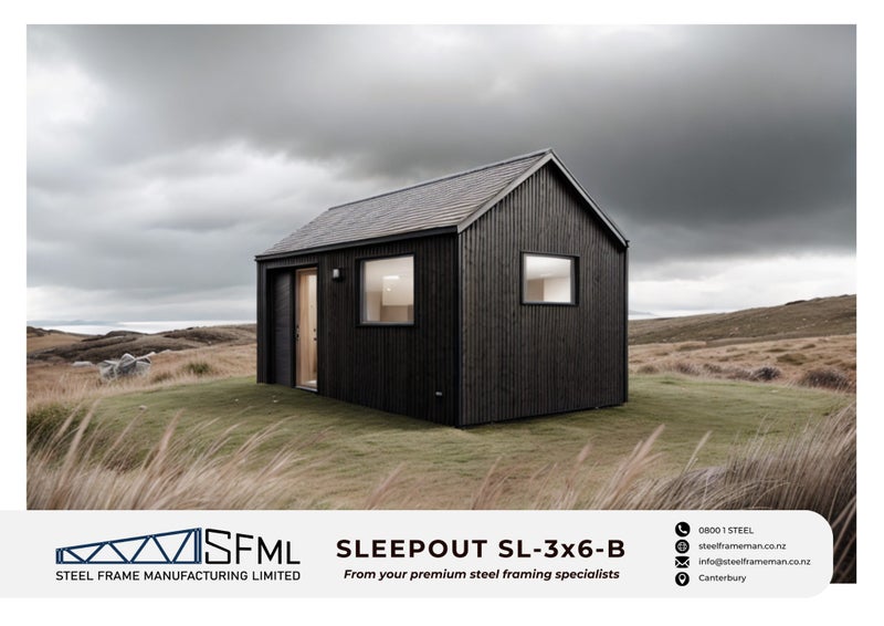 Sleepout Steel Frame Kitset - 3.0m x 6.0m *SPECIAL FREE DELIVERY OFFER!* Carousel 1