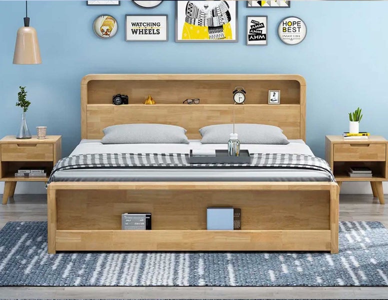 Solid Wood Double Bed Carousel 1