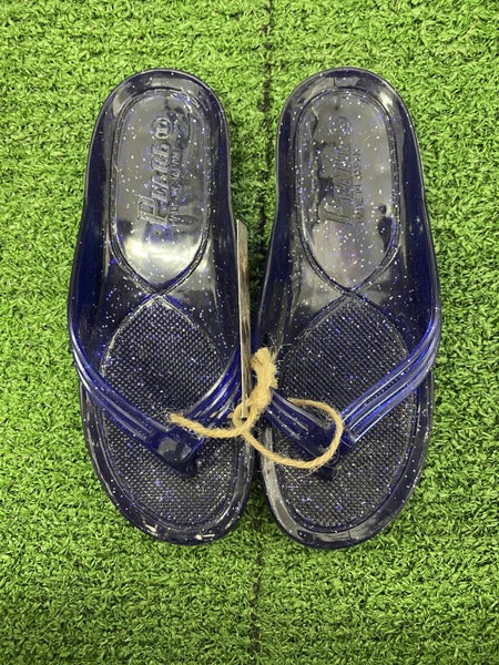 Brand new!! Men's Sandals "Gyosan" Clear Glitter NAVY size L (UK 7.5 JP 25.5cm) Carousel 1