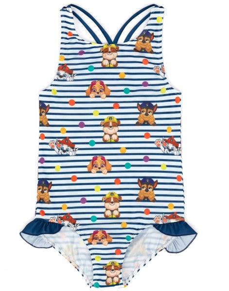 Paw Patrol White 1 Piece Swimming Costume (Girls) Carousel 1