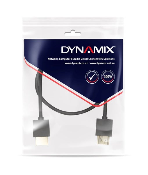 DYNAMIX 1M HDMI BLACK Nano High Speed With Ethernet Cable Carousel 1