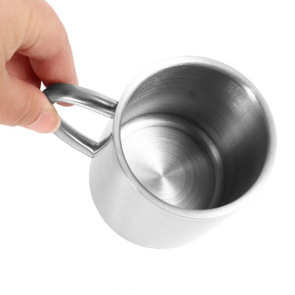 Portable Student SS Double Wall Mug Travel Camping Coffee Tea Milk Cup Durable Carousel 2