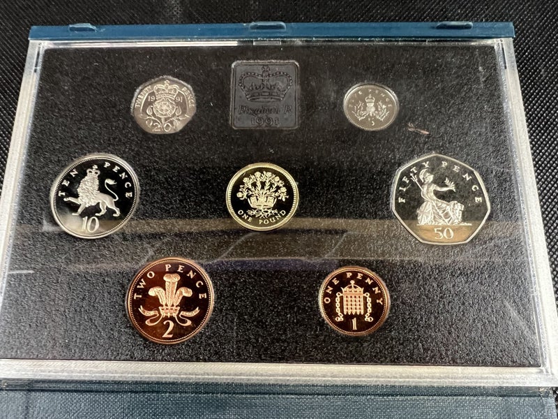 1991 UK Proof Coin Collection Set by Royal Mint - Cased - Lot K960 Carousel 2