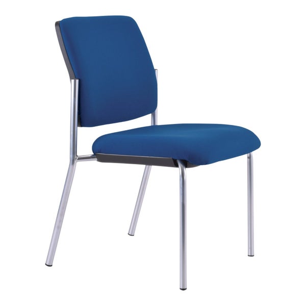 Buro Lindis Visitor Chair, Blue, No Arms Carousel 1
