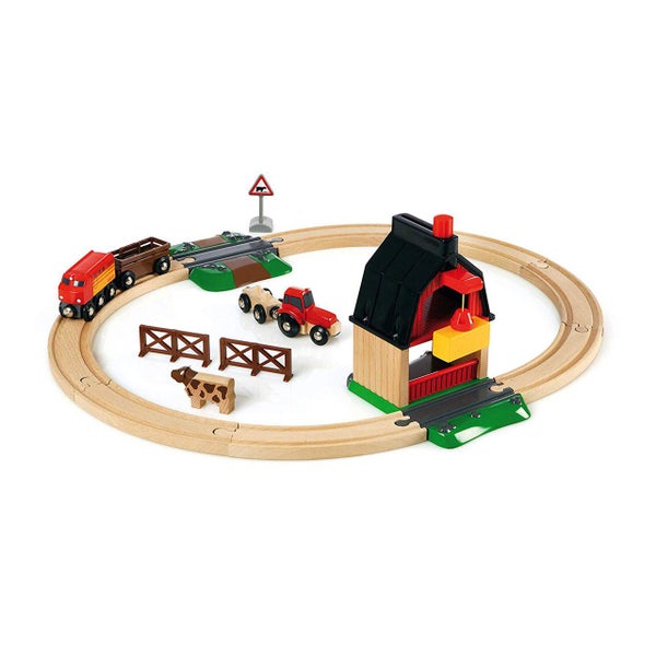 BRIO Wooden Farm Railway Set - 20 pcs Carousel 1