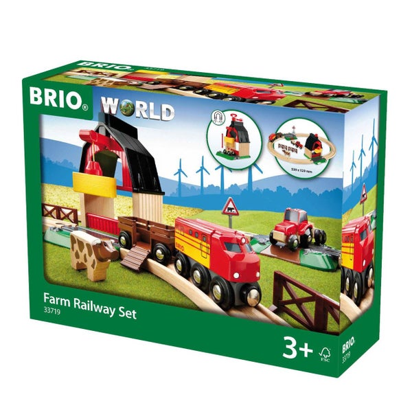 BRIO Wooden Farm Railway Set - 20 pcs Carousel 2
