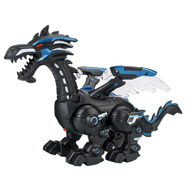Black - Robot Dinozaur,Electronic Walking Dinozaur Toy with Water Mist Sprays Carousel 2
