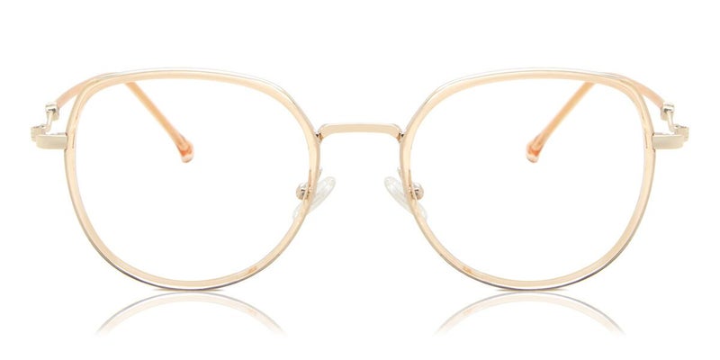 Full Rim Oval Brown Gold SmartBuy Collection Falk MTR-92E 50 Fashion Unisex Carousel 1