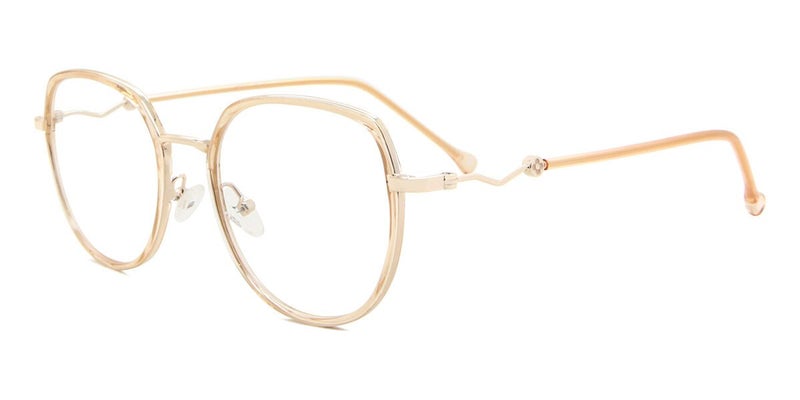 Full Rim Oval Brown Gold SmartBuy Collection Falk MTR-92E 50 Fashion Unisex Carousel 2