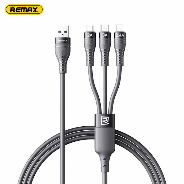 Remax 3 In1 15W Fast Charging USB A to Type C Mircro Cables for Carousel 1