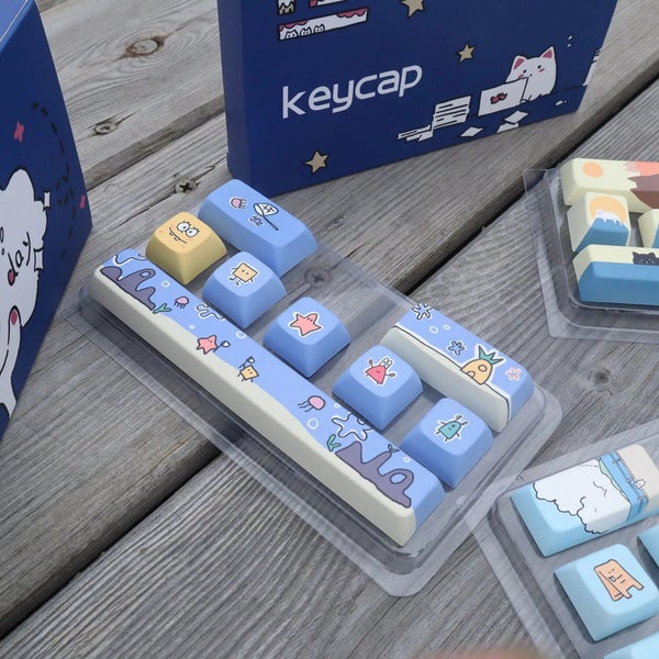Cute Theme Personalized Addition Key Cap Eight Piece Set with Five Carousel 6