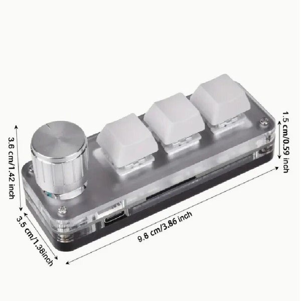 Programmable Keyboard Macro Mechanical DIY Mini RGB Gaming Custom 3 Carousel 7