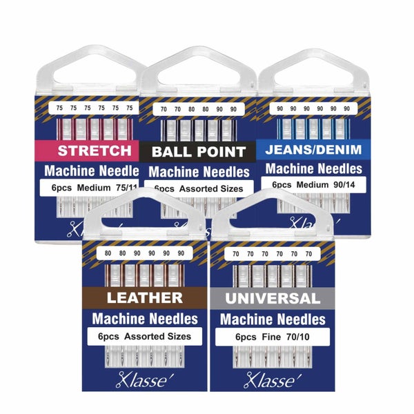 Klasse Sewing Machine Needles Assorted Sizes Universal Denim Stretch Leather Carousel 2