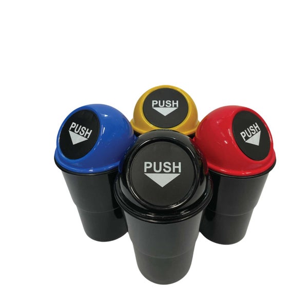 24x 550ml Mini Car Rubbish Bin - Cup Holder Trash Can Coin Ashtray Random Colour Carousel 1