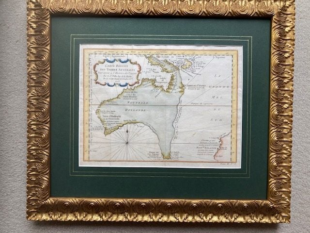 Terra Australes , Nouvelle Zelande. Bellin 1753 original Carousel 1