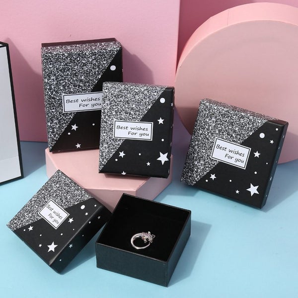 NEW 1PC Gypsophila DIY Jewelry Box Packaging Gift Ring Necklace Gift Box Carousel 1