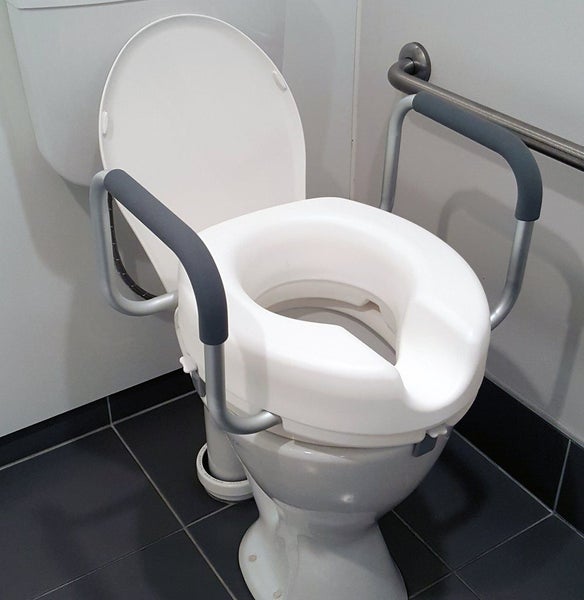 5" Raised Toilet Seat with Arms Brand New Carousel 1