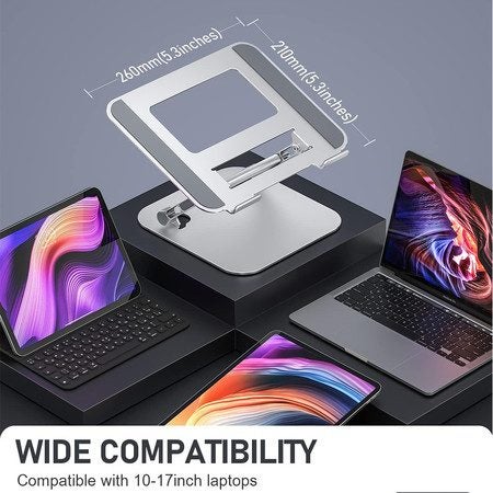 NEW Aluminum Laptop Stand Tablet Holder Riser Carousel 7