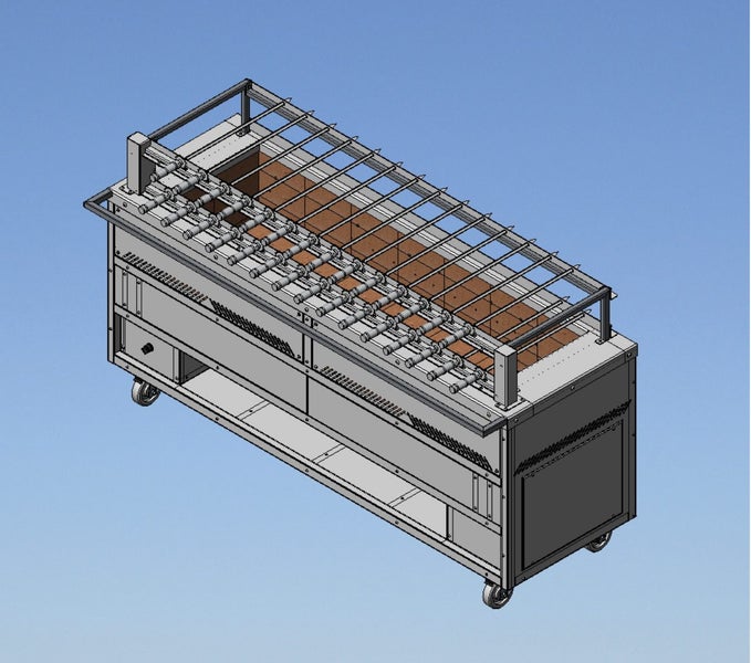 Scheer open style gas lava rock rotisserie Carousel 2