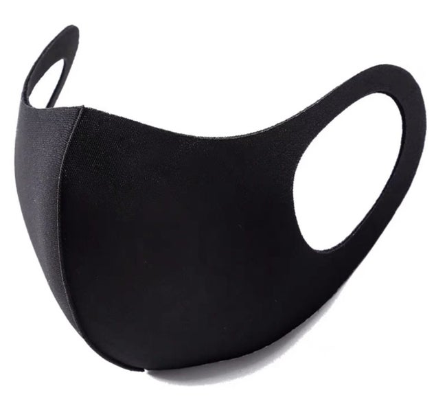 Reusable Face Mask / Unisex / Black / Fabric Mask / Black Face Mask Carousel 2