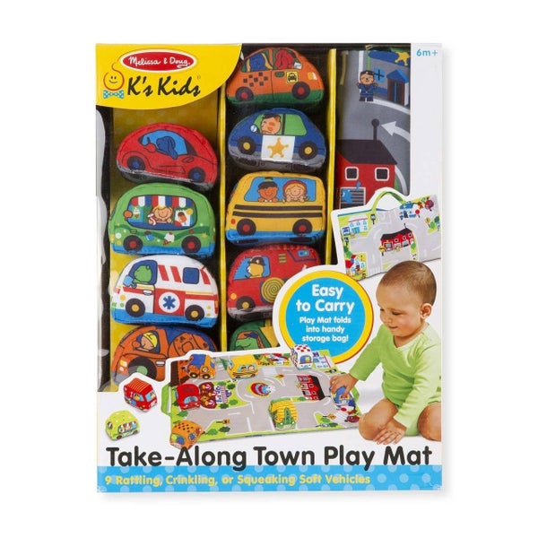K's Kids Take-Along Cars in Town Play Mat Carousel 1