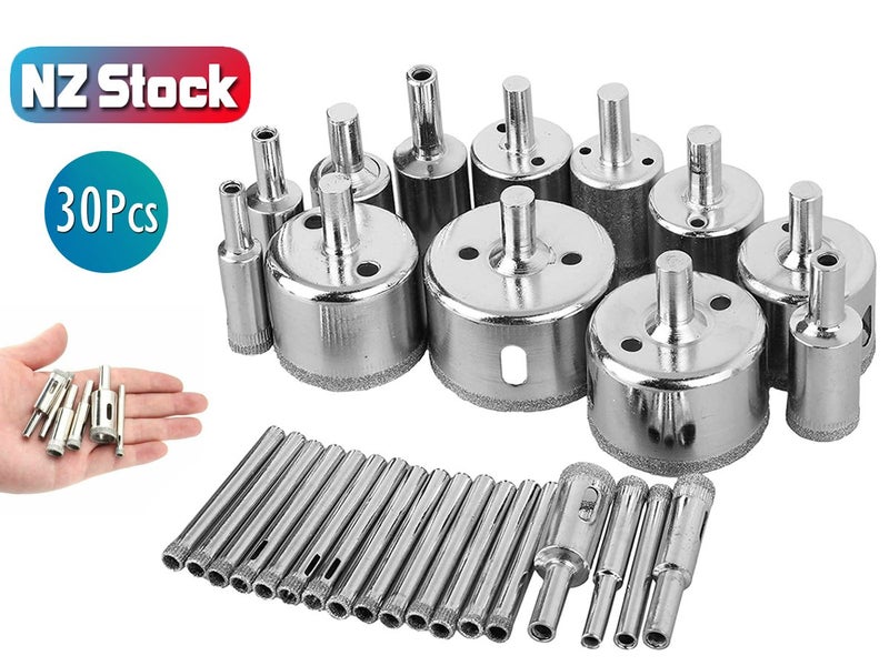 Drill Bits sets Glass Diamond Hole Saw Stone NZ Clearance Carousel 1