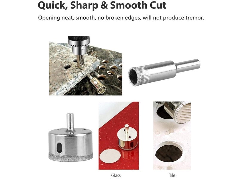 Drill Bits sets Glass Diamond Hole Saw Stone NZ Clearance Carousel 2