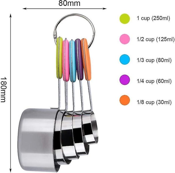 Set Of 10 Measuring Cups Measuring Spoons, 5 Stainless Steel Measuring Spoons, 5 Carousel 2