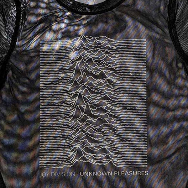 Joy Division Unknown Pleasures Long Sleeve Mesh Crop Top Carousel 2