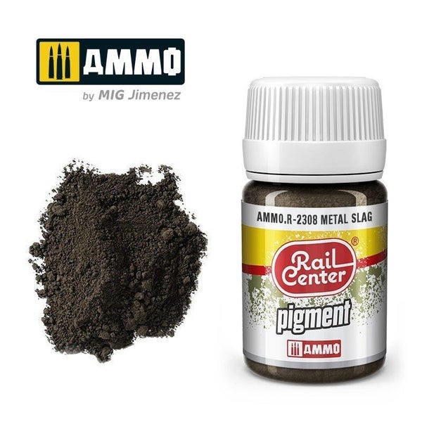 AMMO by Mig Jimenez AMMO.R-2308 Rail Center Pigment Metal Slag 35ml Carousel 1