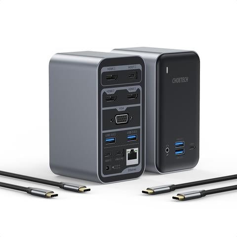 Hub M21 15 In 1 Usb Docking Station USB Cables Hubs & Adapters Choetech Carousel 1