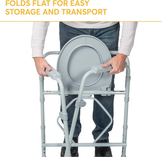 3-in-1 Folding Commode - Safety, Comfort & Easy to Transport Carousel 2