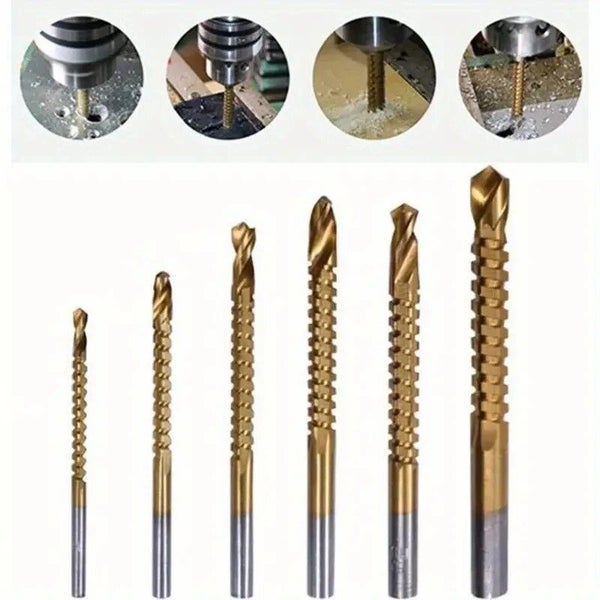 Multifunction Titanium Coated Cobalt Drill Bit Spiral Screw Metric Carousel 2