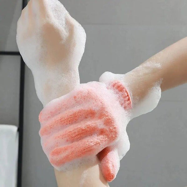 Nylon Five-finger Bath Gloves Exfoliating Gloves for Massage Sauna Carousel 2