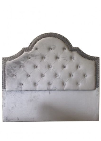 CLEARANCE - Sergio Upholstery Headboard Queen - Grey Velvet *** 55%Off *** Carousel 1