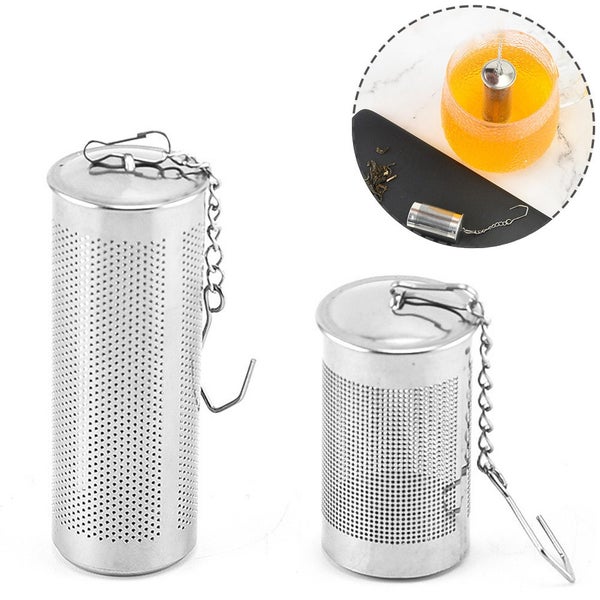 S/L Stainless Steel Tea Infuser Locking Spice Leaf Tea Ball Strainer Carousel 1