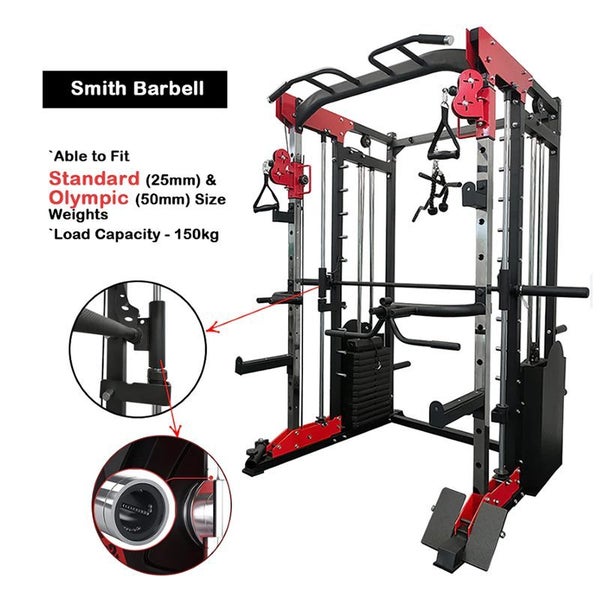 Smith machine with 300lbs Weight Stacks Home Gym Carousel 2