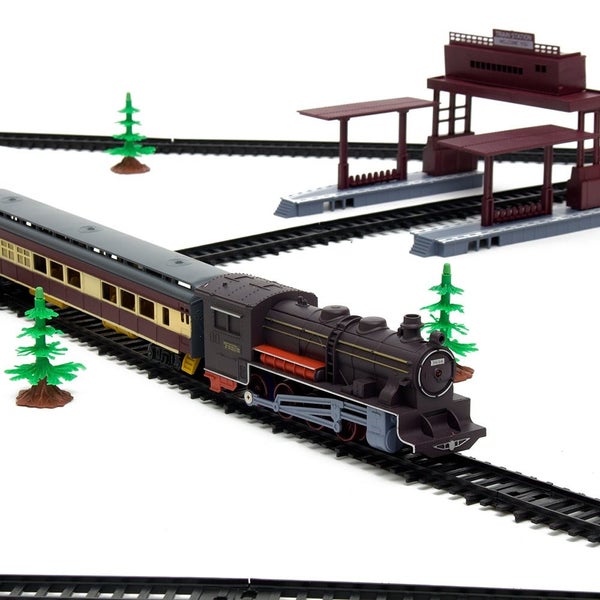 Hod Health & Home Electric Large Classic Train Set Rail Track Carriages Kids Veh Carousel 1