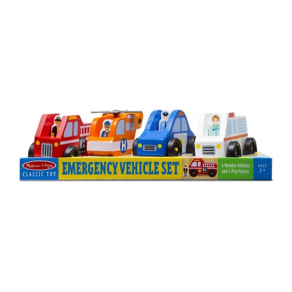 Melissa & Doug Wooden Emergency Vehicle Set Carousel 1