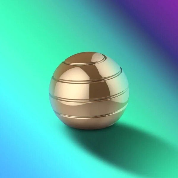 Full Rotating Desktop Ball Spinning Top Luck Symbol Finger Gyro Carousel 3