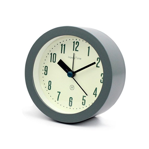 Alarm Clock Kids Luminous Lamp Mute Without Ticking Round Alarm Clock (Grey) Carousel 1