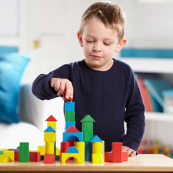 Melissa & Doug Classic 100 Wood Block Set Carousel 2
