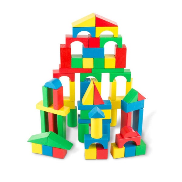 Melissa & Doug Classic 100 Wood Block Set Carousel 3