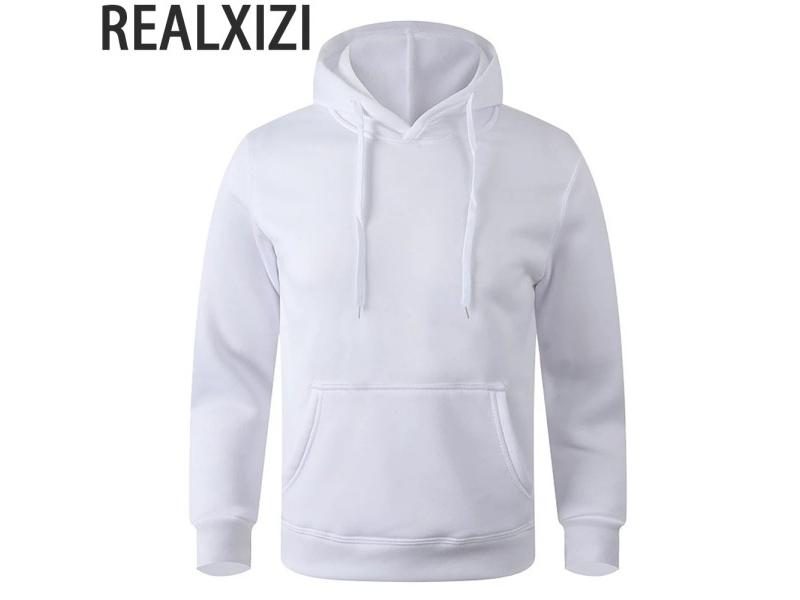 Solid Color Fleece Hoodies Men Women Long Sleeve Sweaters Loose Casual Hoodie Carousel 1