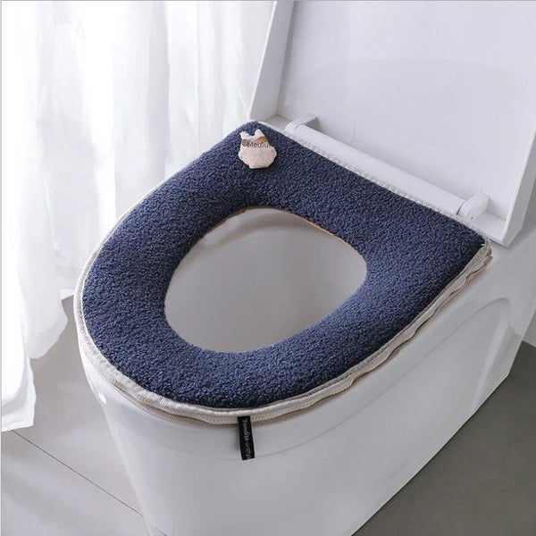365 Toilet Seat Cover Cute Teddy Plush Toilet Mat Zip-up Style Lid Carousel 2