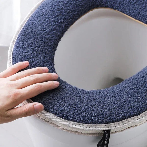 365 Toilet Seat Cover Cute Teddy Plush Toilet Mat Zip-up Style Lid Carousel 4